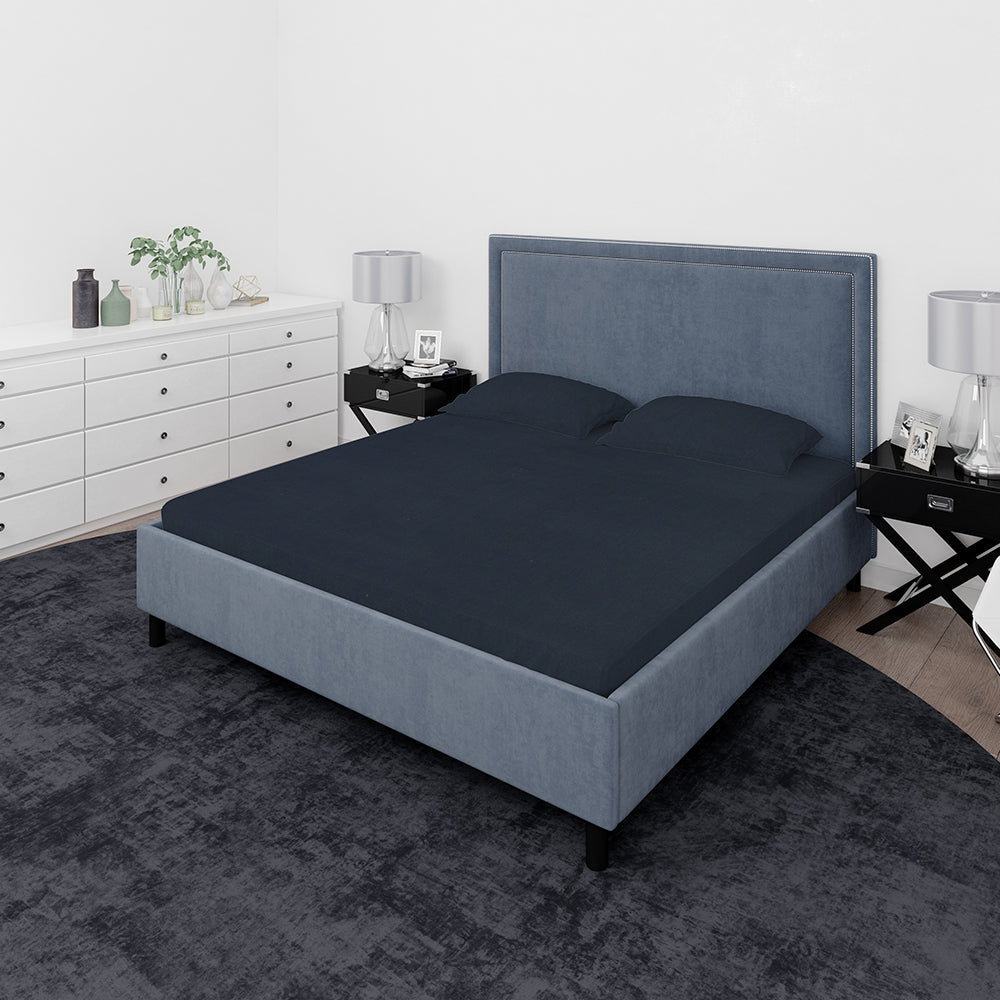 King Size Bed Sheet - Navy Blue, King Size Bed Sheet, Chase Value, Chase Value