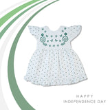Girls Embroidered Azadi Frock - White, Girls Frocks, Valuable, Chase Value