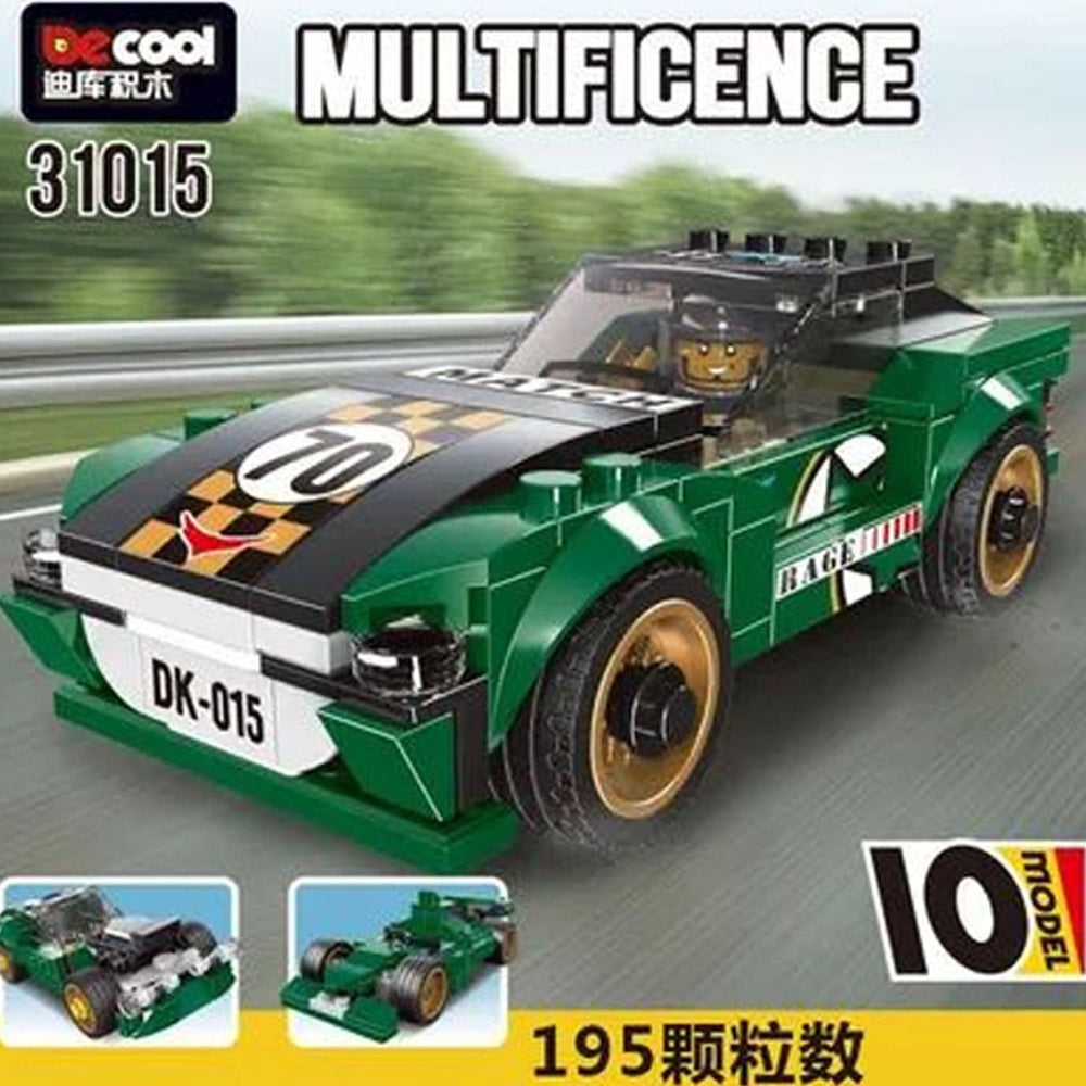 Multificence Super Racing Car Building Blocks - Green, Remote Control, Chase Value, Chase Value