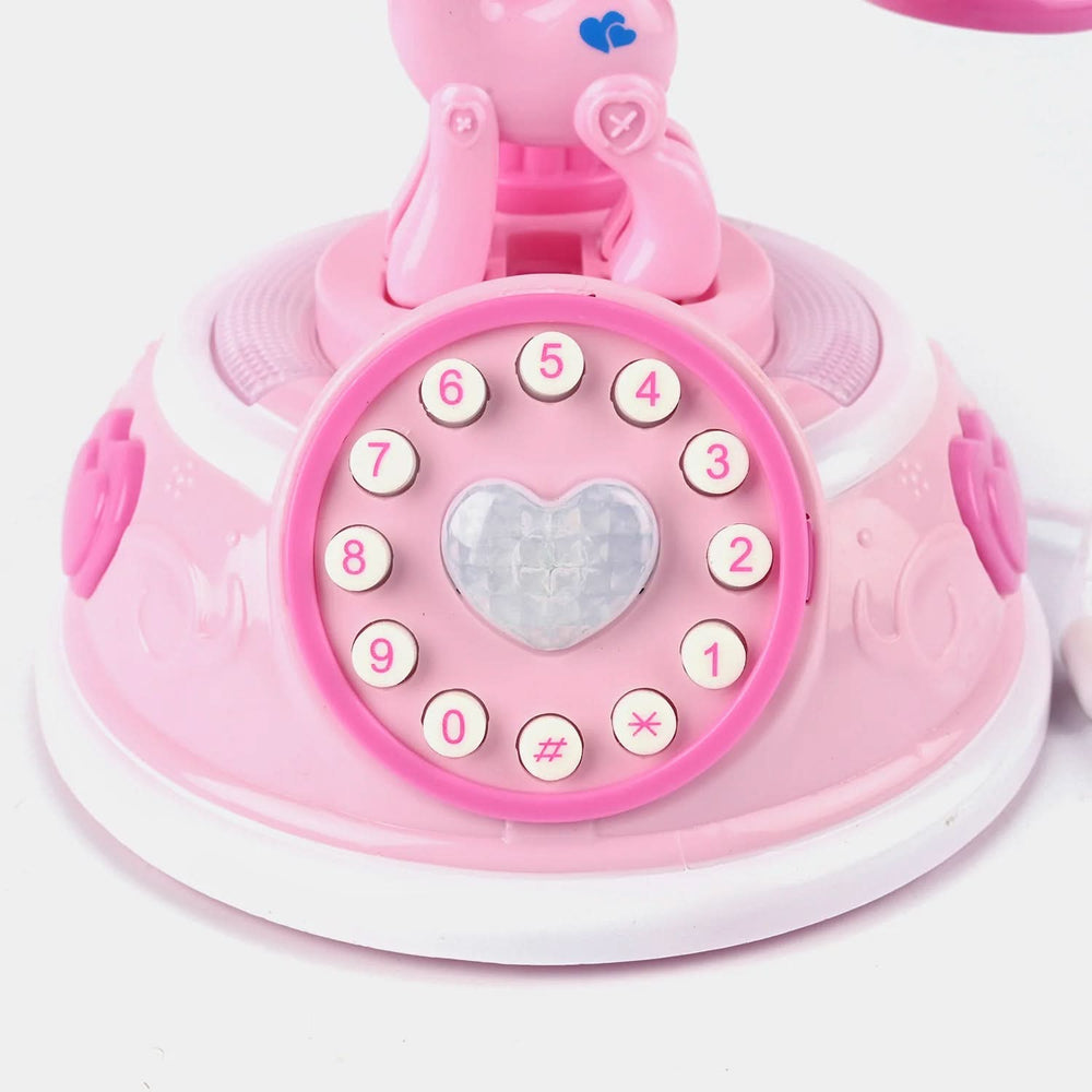 Battery Operated  Pony Telephone With Light & Music - Pink, Musical Toys, Chase Value, Chase Value