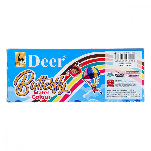 Deer Water Color Butter Fly Pack of 12 - Multi Color