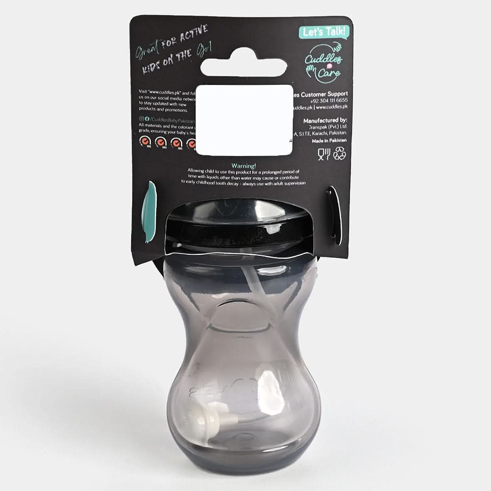 Cuddles Active Kids Straw cup 225ml - Black, Feeding Supplies, Cuddles, Chase Value