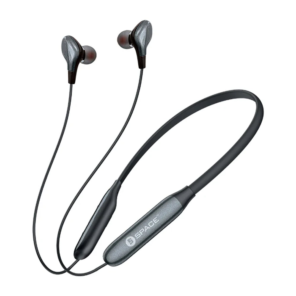 Space MV-62 Move Wireless Neckband Earphones - Black, Hands Free / Head Phones, Space, Chase Value