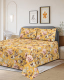 Printed Cotton Double Bed Sheets - 3 Pcs - 94 x 98 Inch