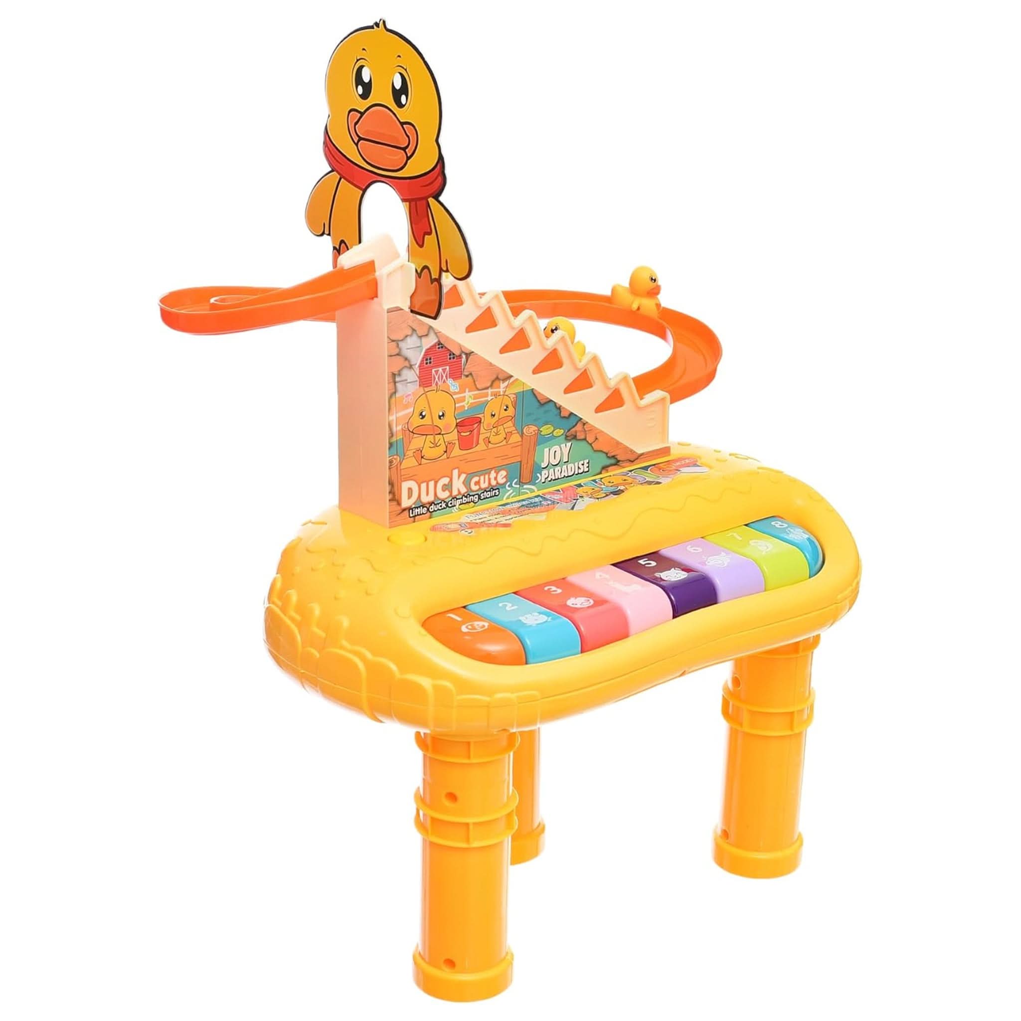 Battery Operated Musical Keyboard, Little Duck Climbing Stairs Musical Instrument Toys, Musical Toys, Chase Value, Chase Value