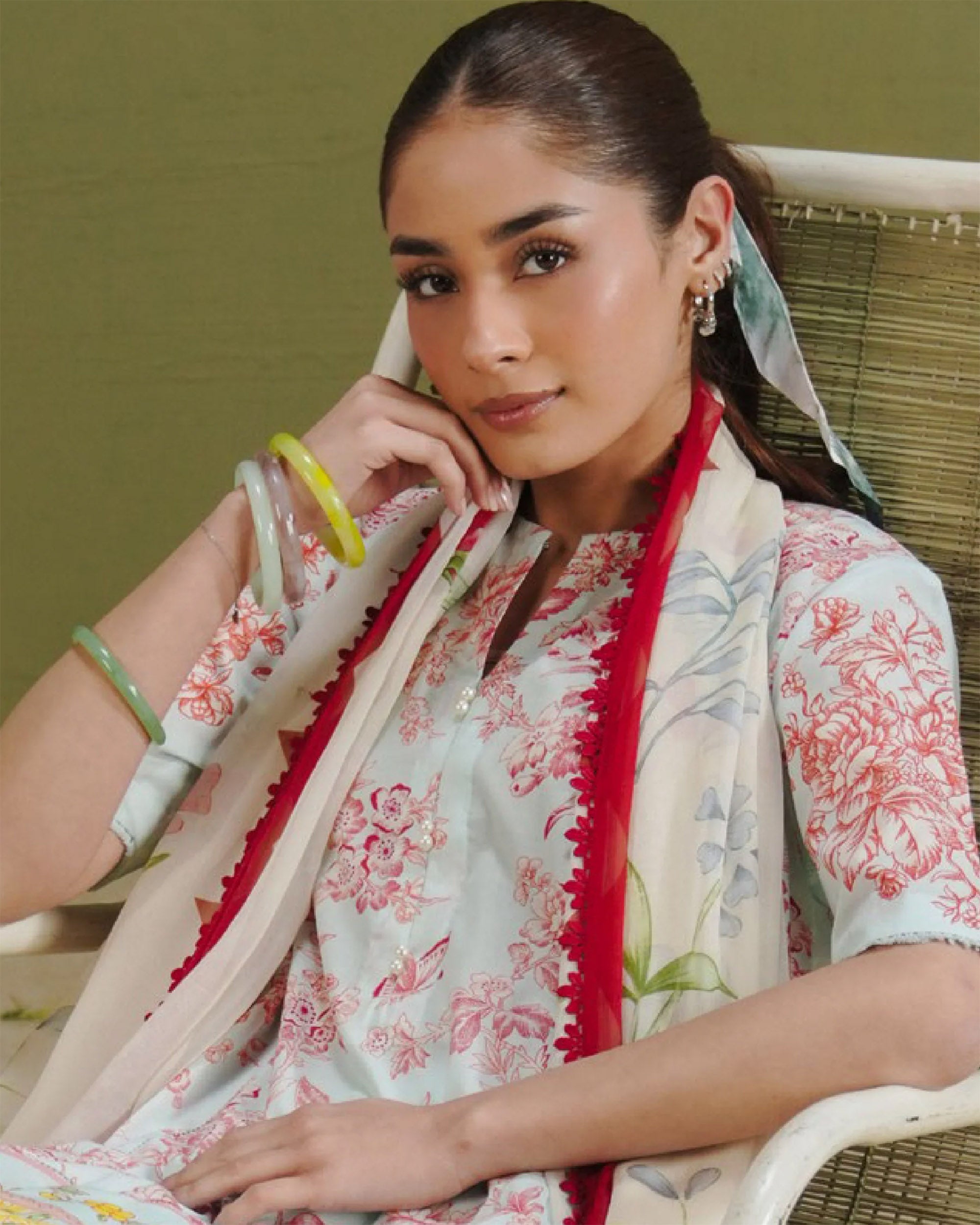 Women's Printed Suit 3-Pc - Inspired by Zara Shah Jahan - 1