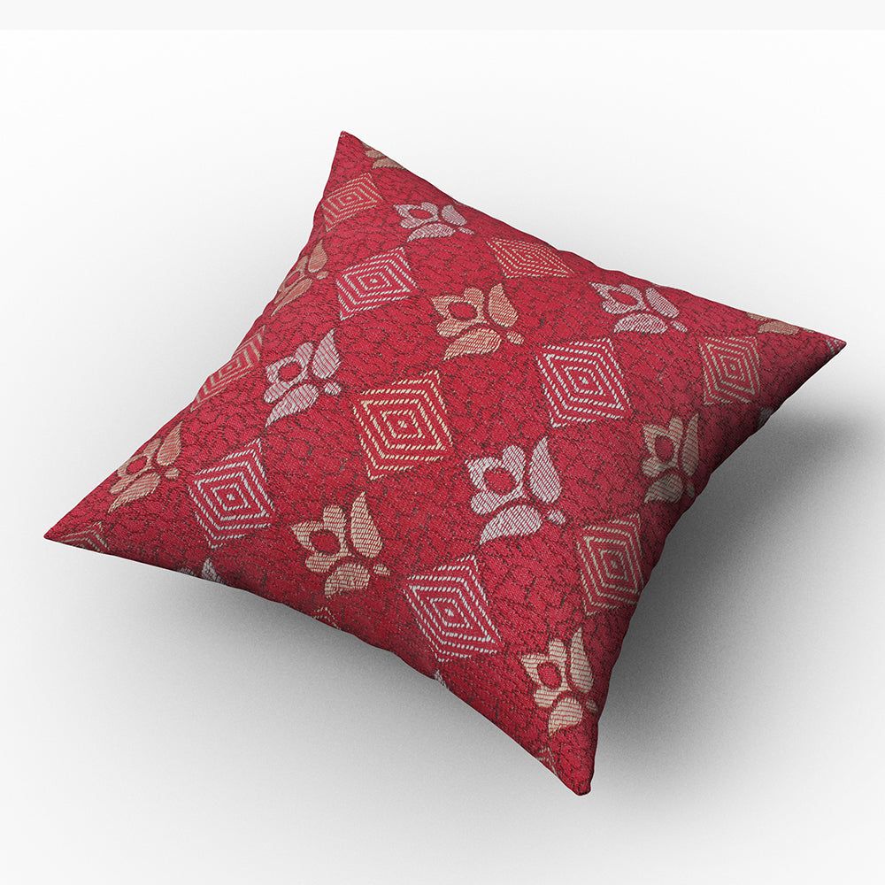 Jacquard Cushion - Maroon, Cushions & Pillows, Chase Value, Chase Value