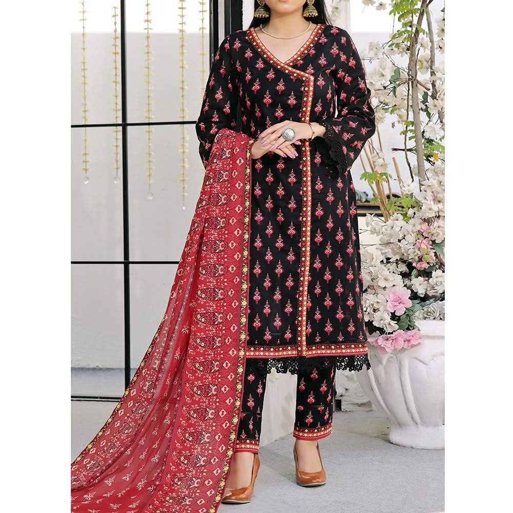 Vs Aiza & Momina Printed Lawn Unstitched 3Pcs Suit V-2 - 310, Women, 3Pcs Shalwar Suit, VS Textile, Chase Value