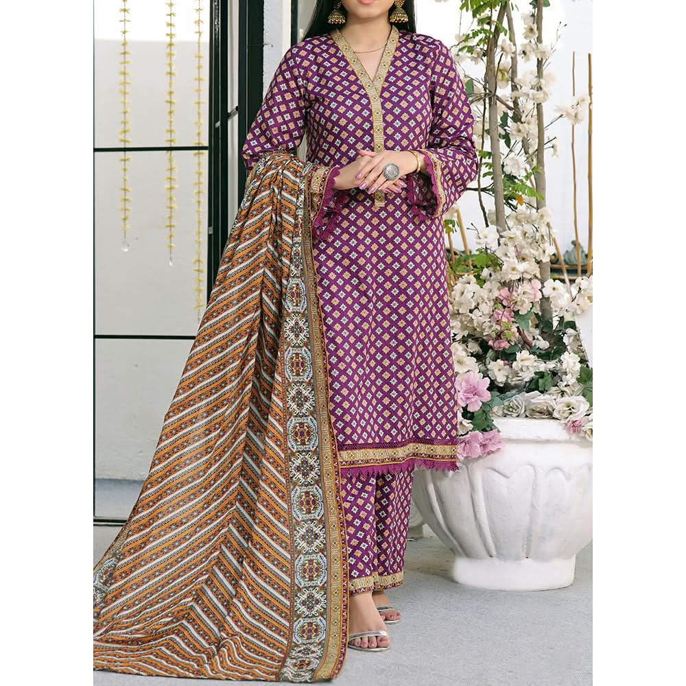 Vs Aiza & Momina Printed Lawn Unstitched 3Pcs Suit V-2 - 313, Women, 3Pcs Shalwar Suit, VS Textile, Chase Value