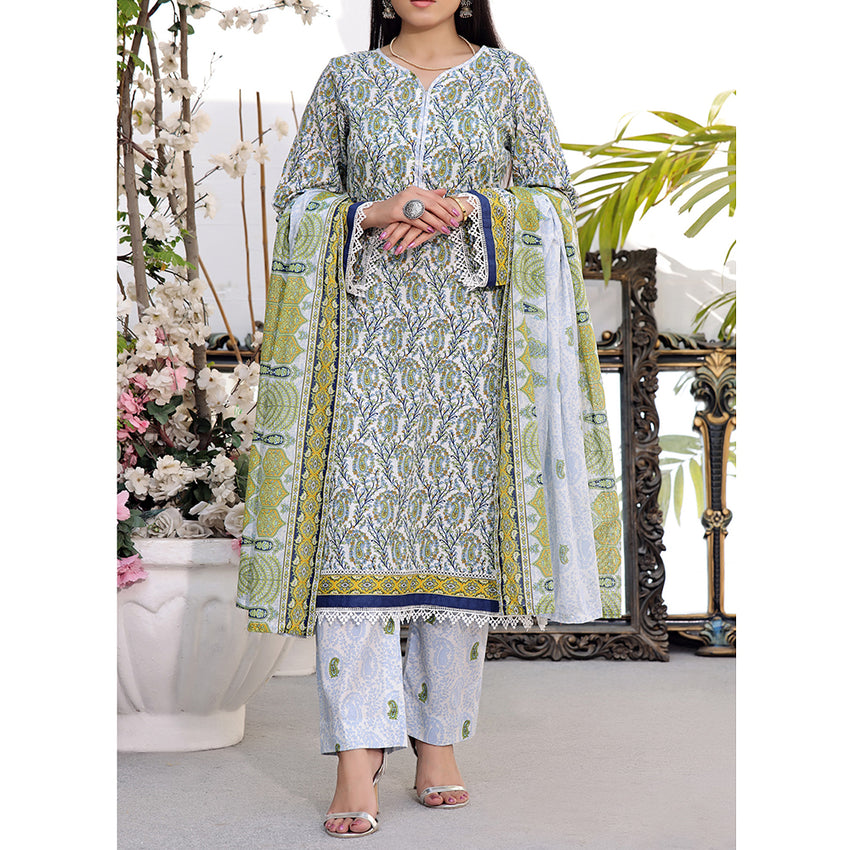 Vs Aiza & Momina Printed Lawn Unstitched 3Pcs Suit V-2 - 316, Women, 3Pcs Shalwar Suit, VS Textile, Chase Value