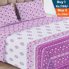 Printed Double Bed Sheet - AA13