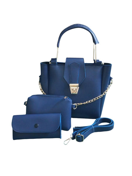 3-Piece Set with Long Adjustable Straps & Two Extra Pouches – Versatile and Stylish Storage Solution - Navy Blue