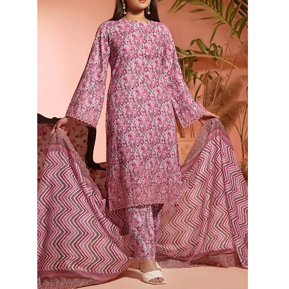 Aiza & Momina Digital Printed Chikankari Embroidered Unstitched 3Pcs Suit - 35, Women, 3Pcs Shalwar Suit, VS Textile, Chase Value