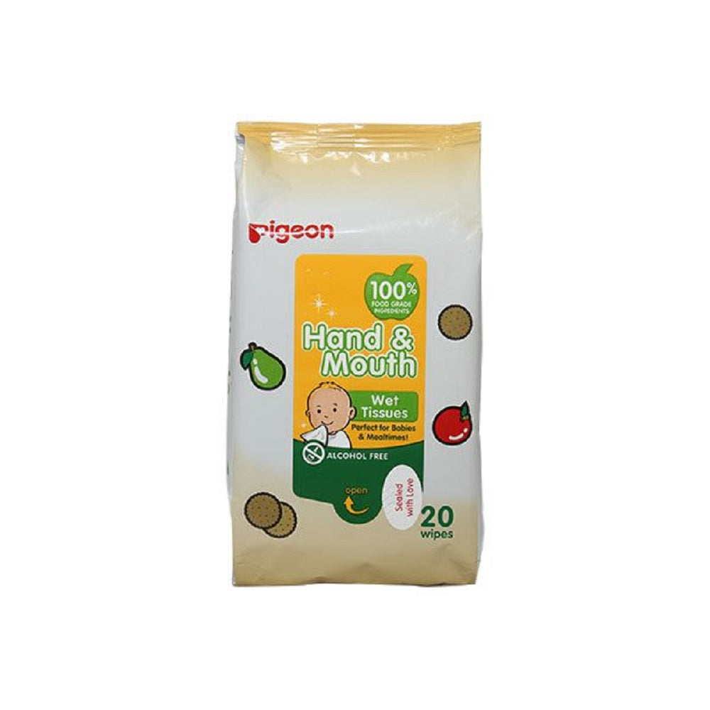 Pigeon Hand & Mouth Wet Tissue - 20S, Diapers & Wipes, Pigeon, Chase Value