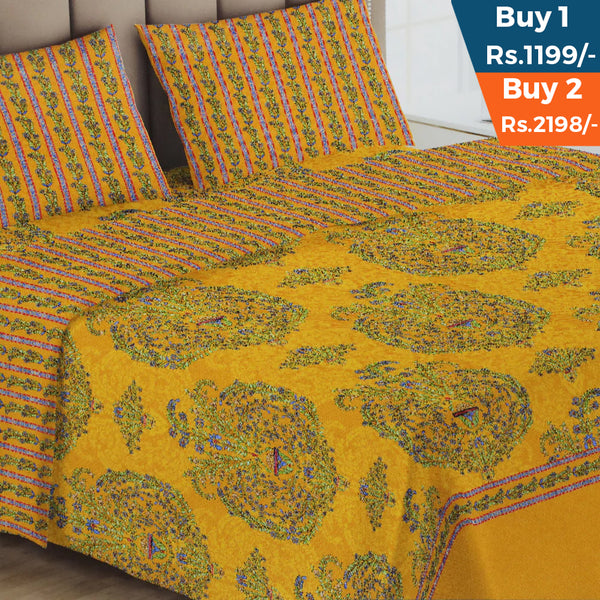 Printed Double Bed Sheet - AA2