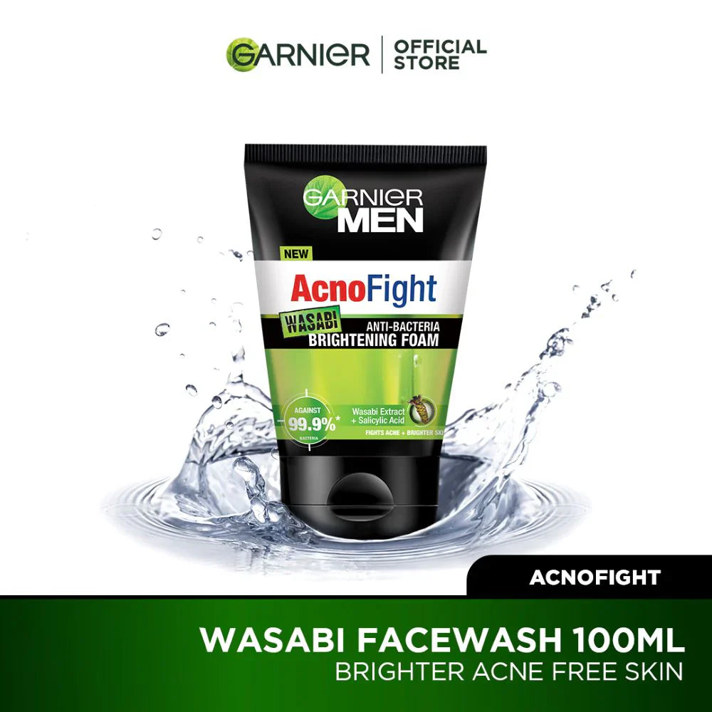 Garnier Men Face Wash Wasabi 100ml, Face Washes, Garnier, Chase Value