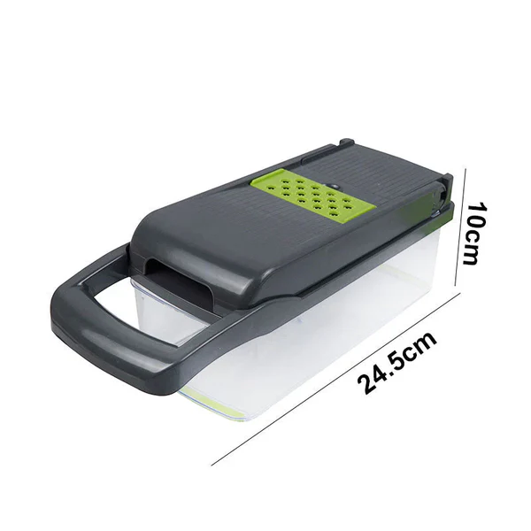 Kitchen Ideas Veggie Slicer 16 Pcs - Grey, Knives & Cutting Board, Chase Value, Chase Value