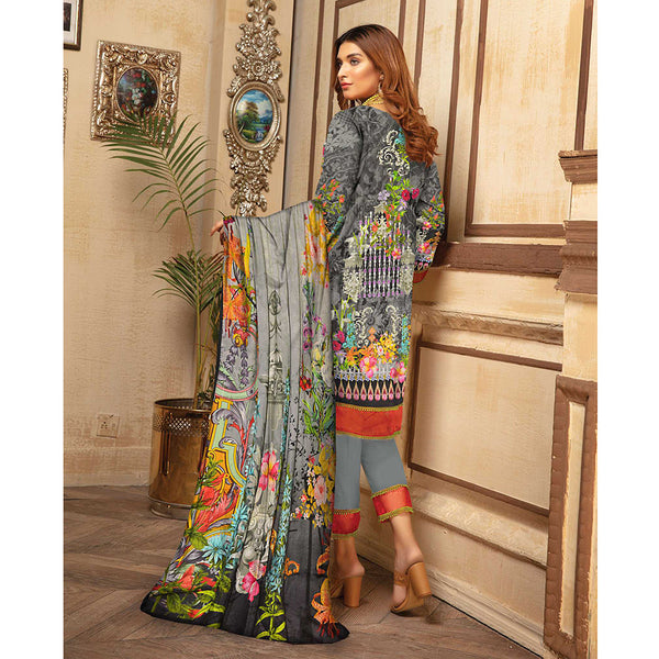 Riwayat Cottrell Digital Printed Linen 3 Pcs Un-Stitched Suit - 03, Women, 3Pcs Shalwar Suit, Ulfat Textile, Chase Value