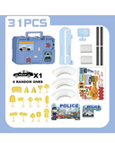 Police Parking Lot 31 Pcs with Die Cast Vehicle