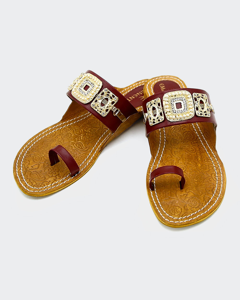 Eminent Women's Leather Kolhapuri, Women Slippers, Eminent, Chase Value