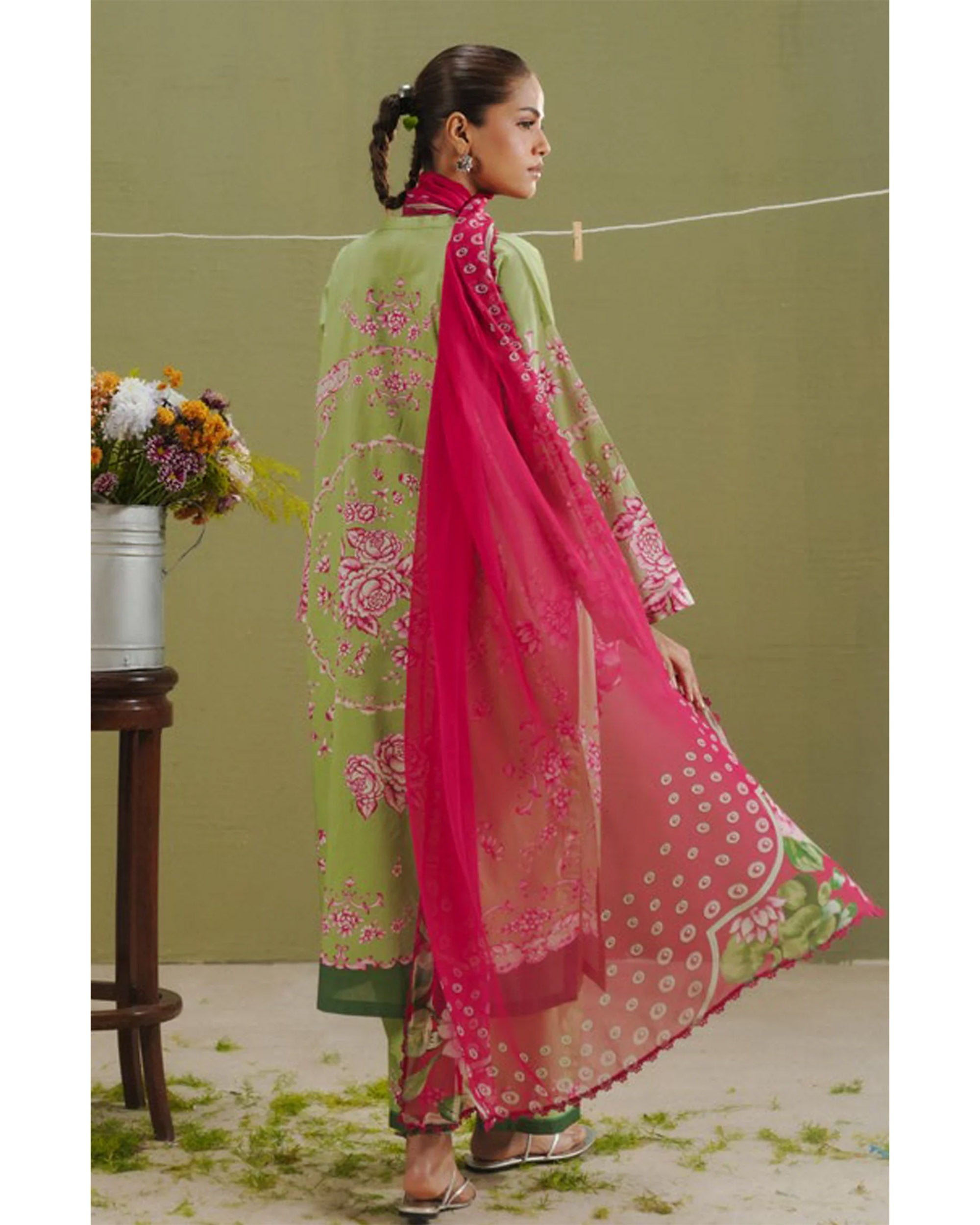 Women's Printed Suit 3-Pc - Inspired by Zara Shah Jahan - 6