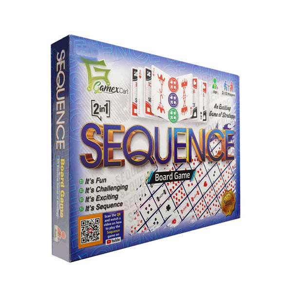 Gamex Cart 2-In-1 Sequence/12 Tehni Board Game, For 7+ Years, 432-7401, Board Games & Puzzles, Chase Value, Chase Value