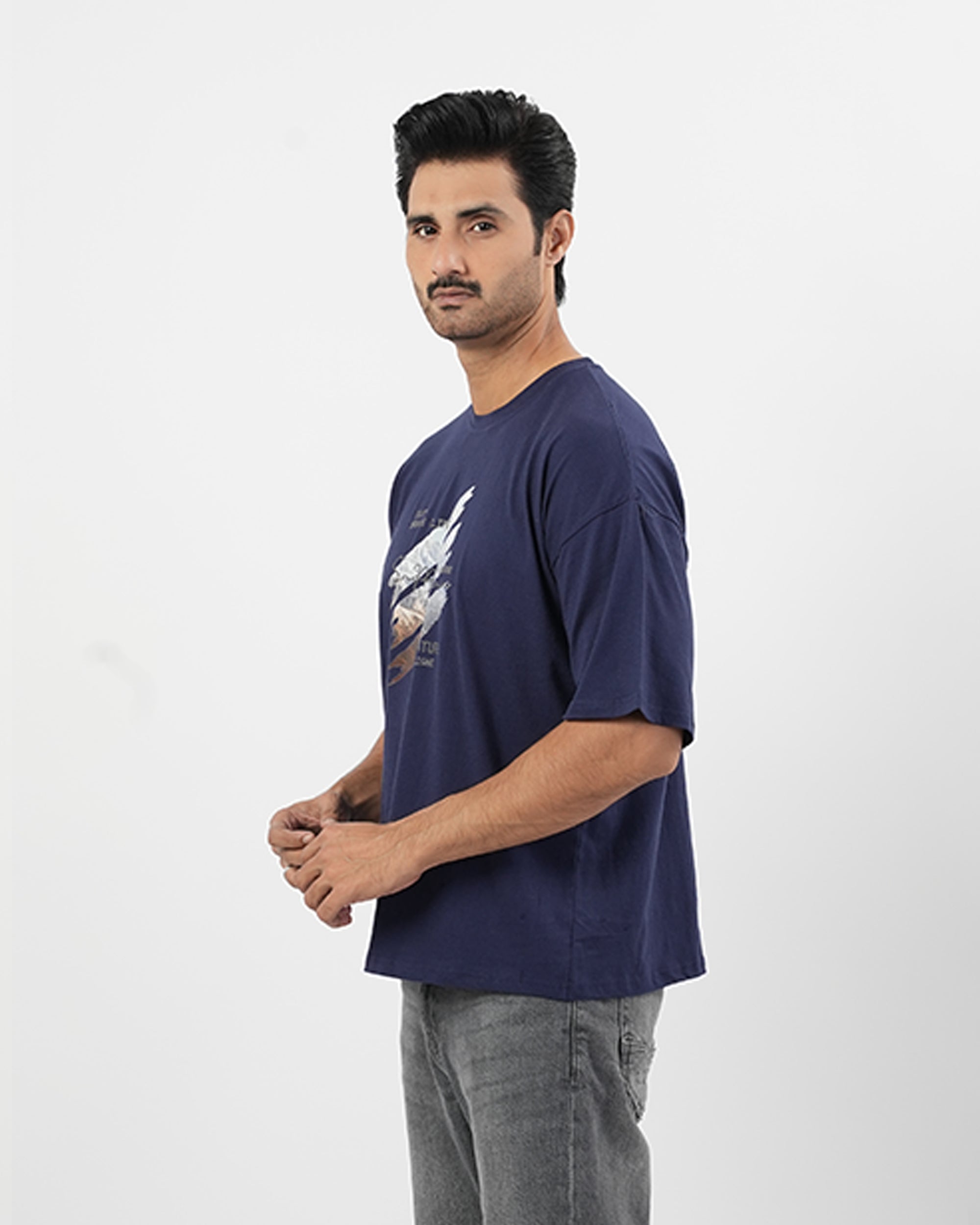 Men's Drop Shoulder Printed Shirt