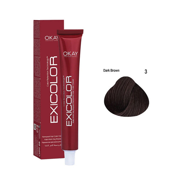 Exicolor Permanent Hair Color Cream 60ml - 39 Shades