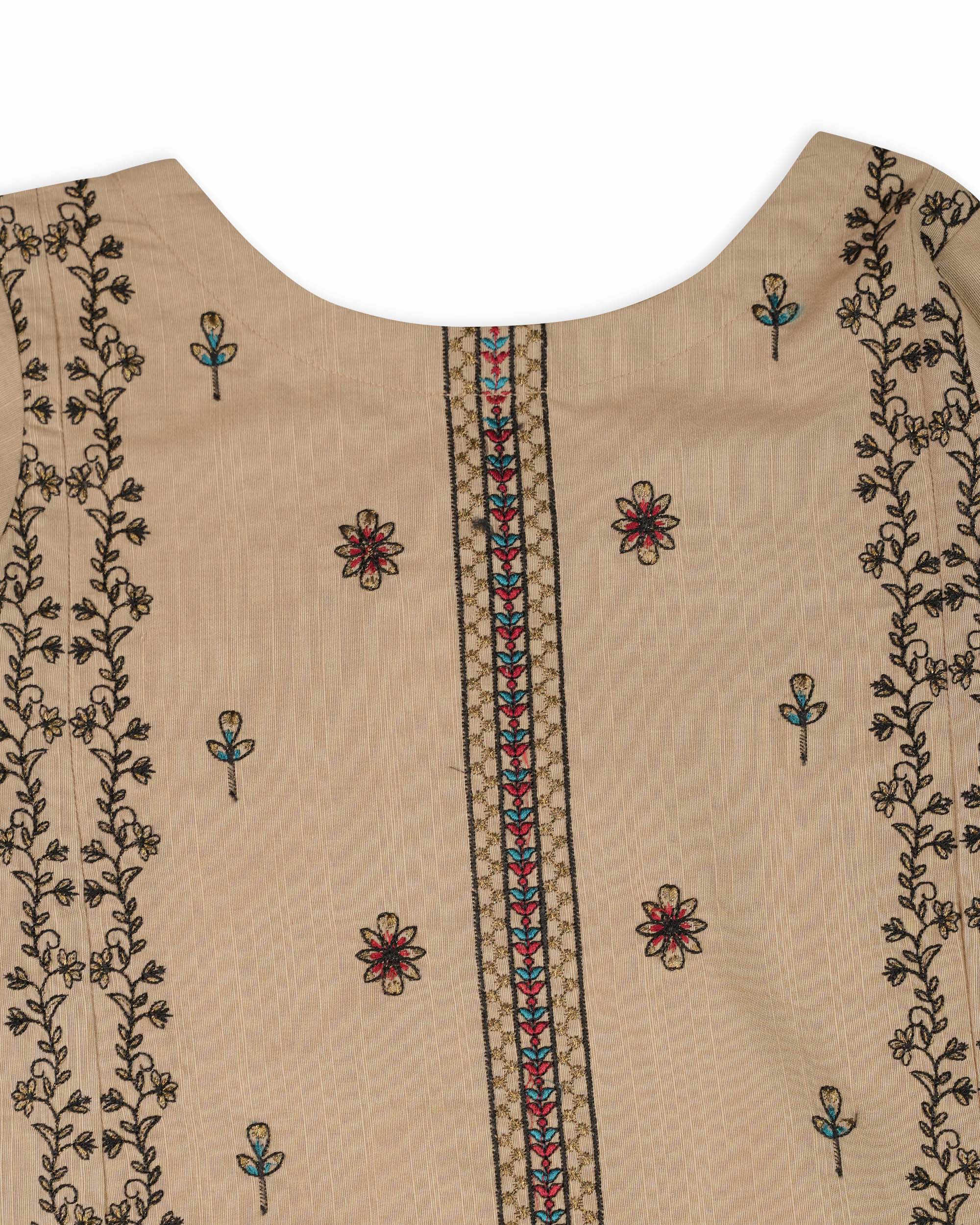 Women's Khaddar Embroidered Suit - 2 Pc