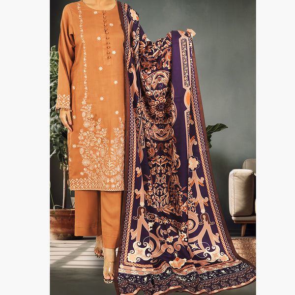 Eminent Dhank Embroidered Unstitched 3Pcs Suit with Herringbone Shawl - 18, Women, 3Pcs Shalwar Suit, Eminent, Chase Value