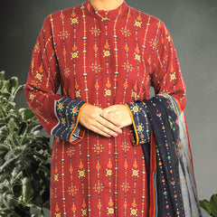 Eminent Linen Dobby Printed Unstitched 3Pcs Suit - 7, Women, 3Pcs Shalwar Suit, Eminent, Chase Value