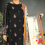 Eminent Dhank Embroidered Unstitched 3Pcs Suit with Herringbone Shawl - 19, Women, 3Pcs Shalwar Suit, Eminent, Chase Value