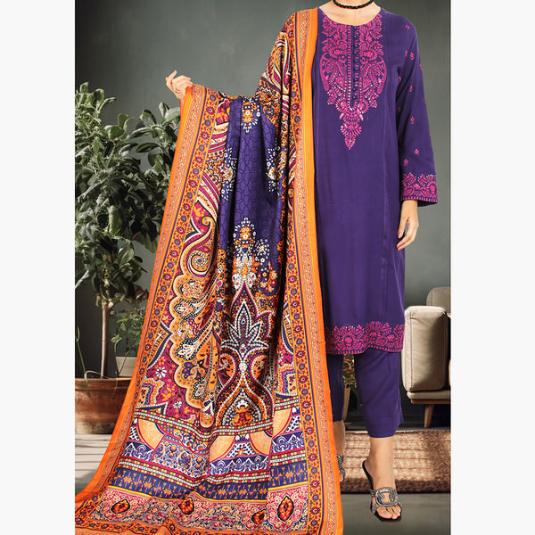 Eminent Dhank Embroidered Unstitched 3Pcs Suit with Herringbone Shawl - 17, Women, 3Pcs Shalwar Suit, Eminent, Chase Value