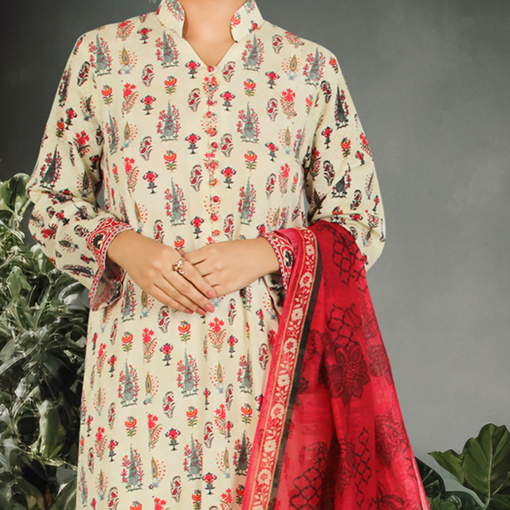 Eminent Linen Dobby Printed Unstitched 3Pcs Suit - 10, Women, 3Pcs Shalwar Suit, Eminent, Chase Value