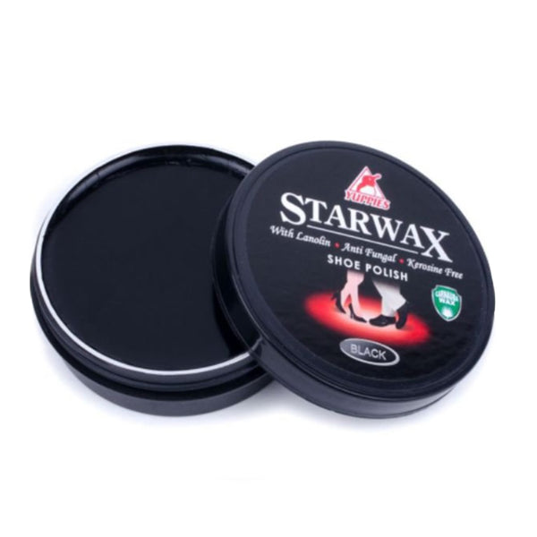 Yuppies Star Wax Shoe Polish Black 100ml - Black