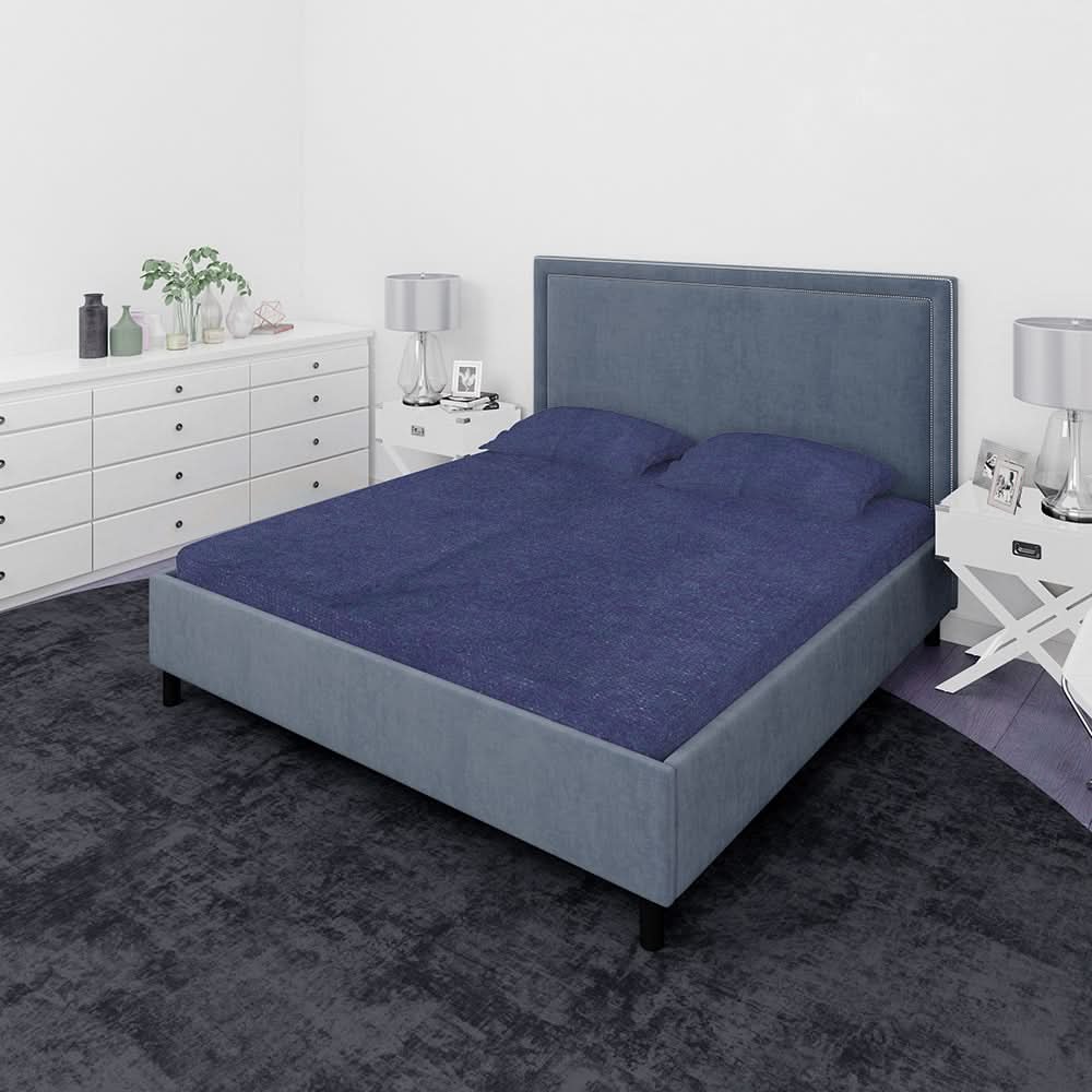 Waterproof Mattress Protector Double Bed Sheet - Navy Blue, Double Size Bed Sheet, Chase Value, Chase Value
