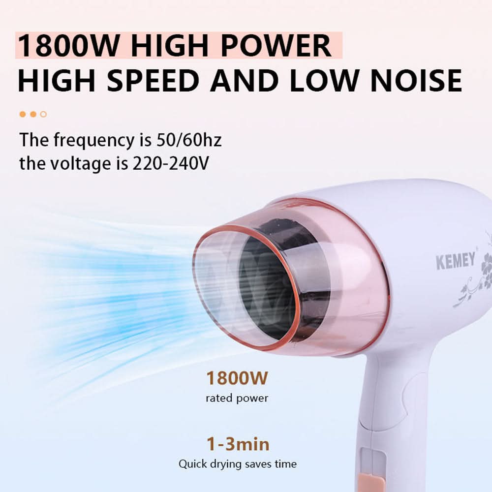 Kemei Hair Dryer 3365 - White, Hair Dryer, Kemei, Chase Value