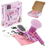 Girls Beauty Hair Salon Toy Kit with Hairdryer, Straightener & Styling Accessories, Kids Cosmetic & Kitchen Sets, Chase Value, Chase Value