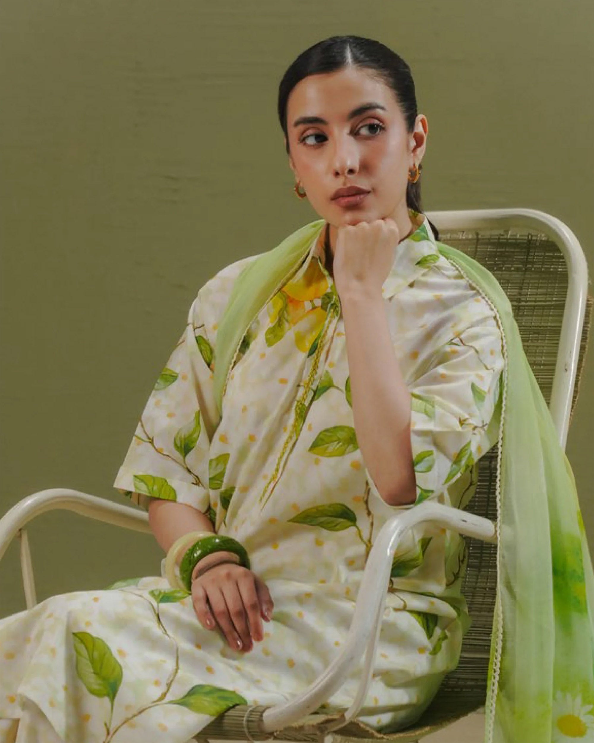 Women's Printed Suit 3-Pc - Inspired by Zara Shah Jahan - 8