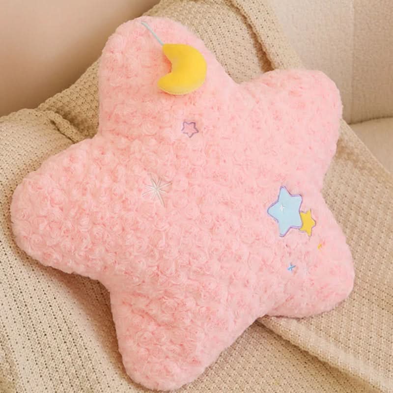 Star Fleece Filled Cushion - Light Pink, Cushions & Pillows, Chase Value, Chase Value