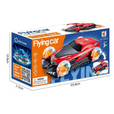 Battery Operated  Flying Car With Light & Music - Red, Non-Remote Control, Chase Value, Chase Value