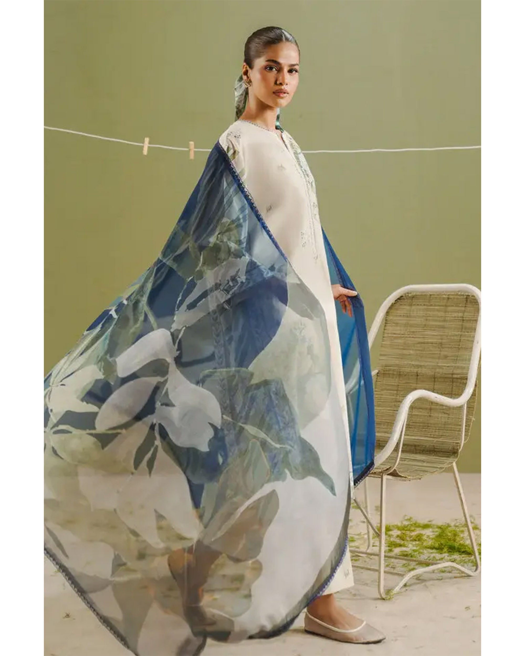 Women's Printed Suit 3-Pc - Inspired by Zara Shah Jahan - 2