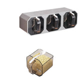 Wall-Mounted Triple Cereal & Spice Dispenser Storage Box, Spice Boxes, Chase Value, Chase Value