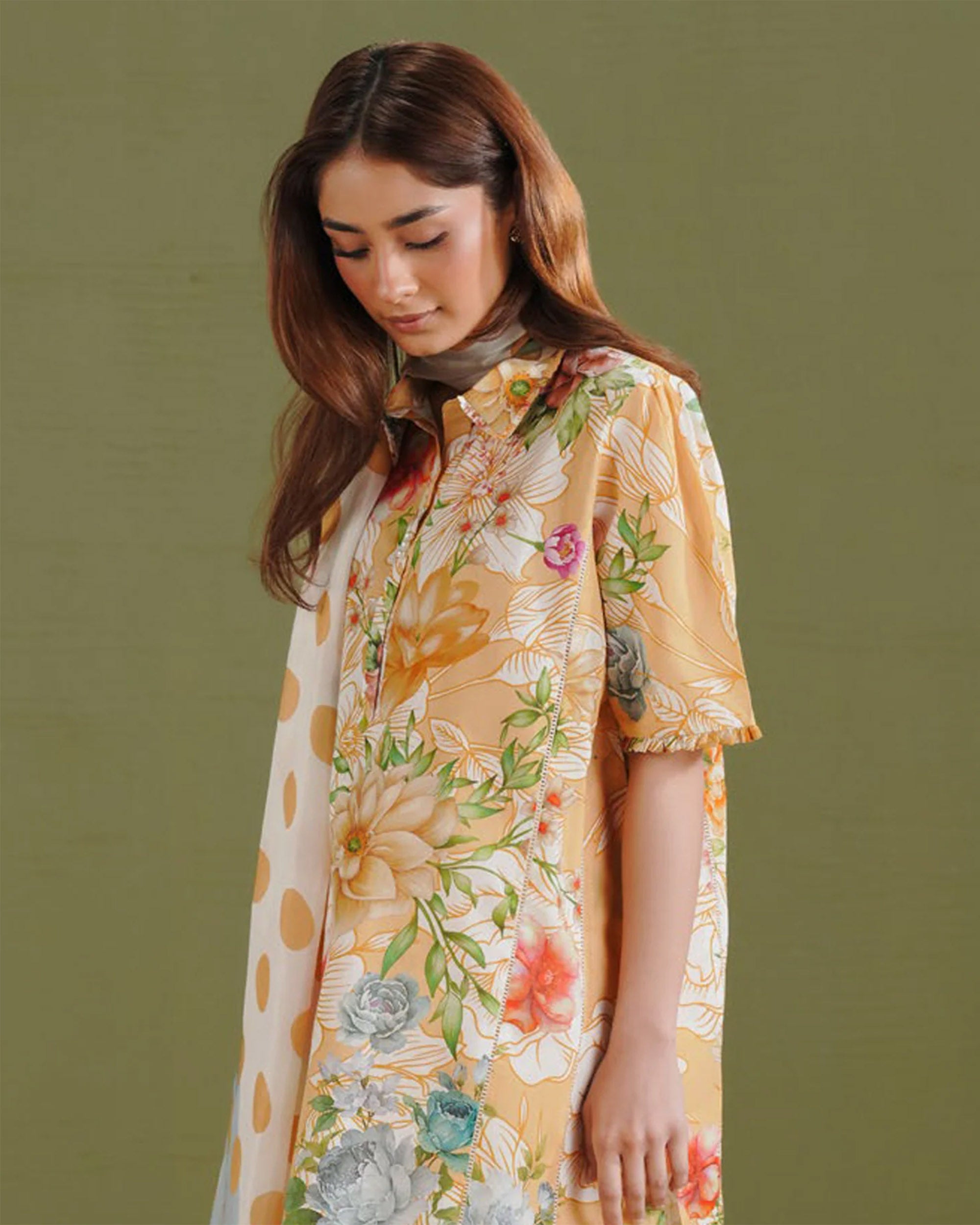 Women's Printed Suit 3-Pc - Inspired by Zara Shah Jahan - 10
