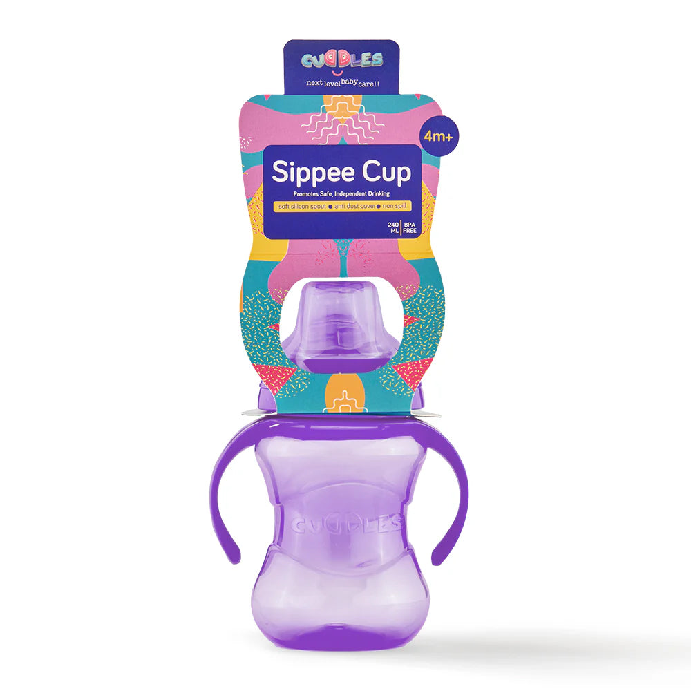 Cuddles Training Cup 240ml - Purple, Feeding Supplies, Cuddles, Chase Value
