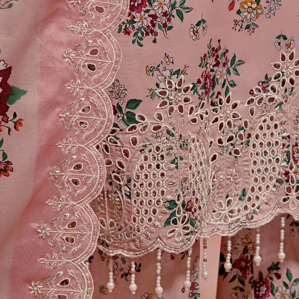 Aiza & Momina Digital Printed Chikankari Embroidered Unstitched 3Pcs Suit - 40, Women, 3Pcs Shalwar Suit, VS Textile, Chase Value