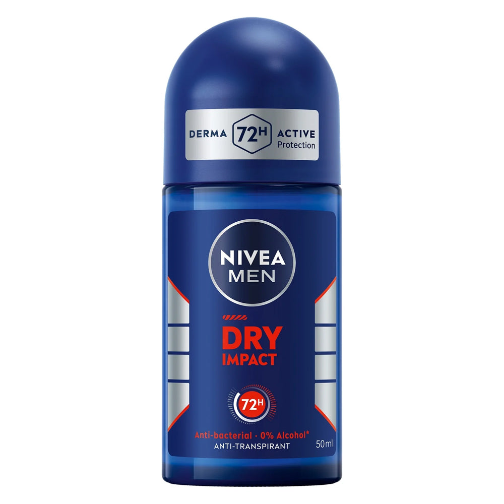Nivea Men Roll On Dry Impact 50ml, Body Roll On & Sticks, Nivea, Chase Value