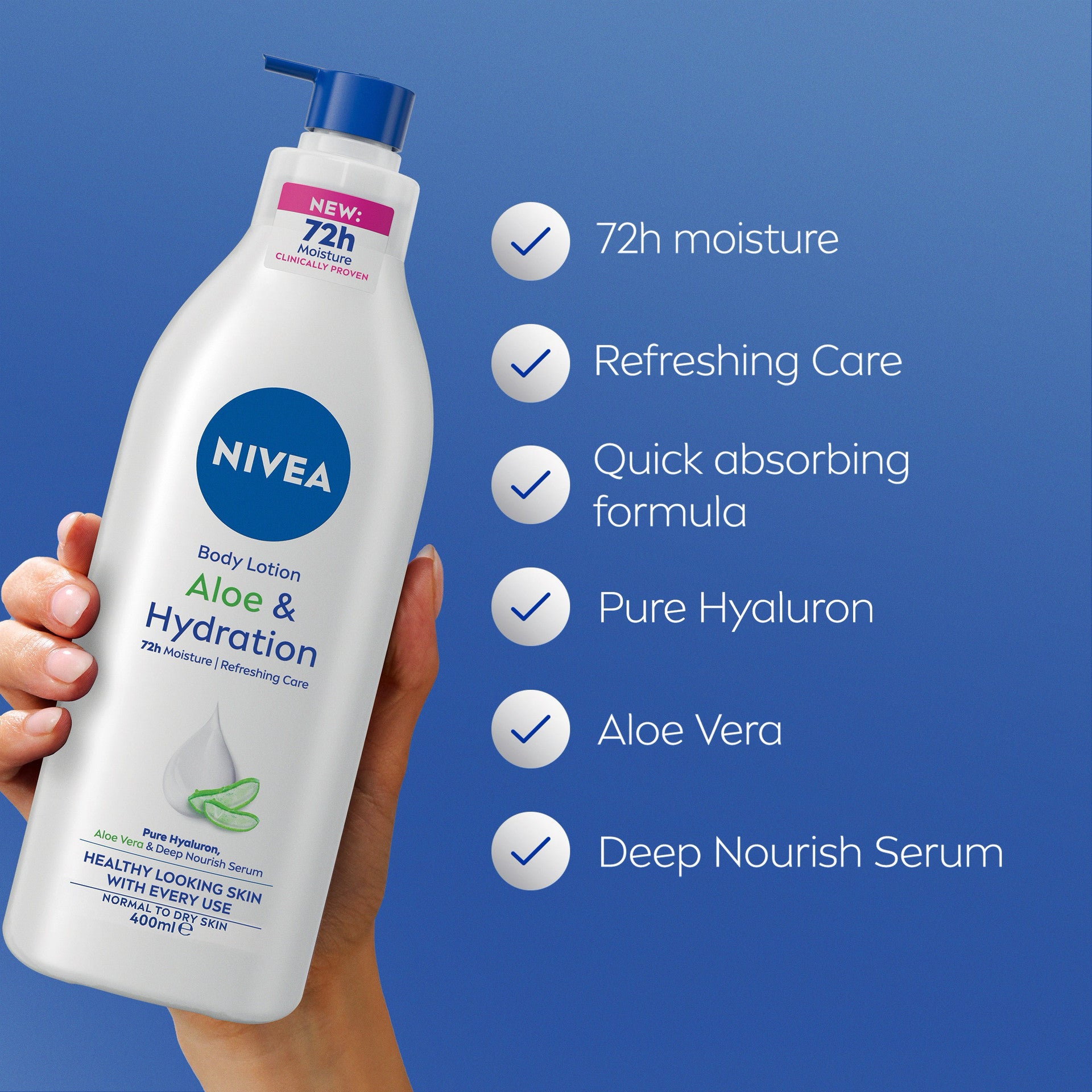 Nivea Aloe Vera Lotion 400ml, Creams & Lotions, Nivea, Chase Value