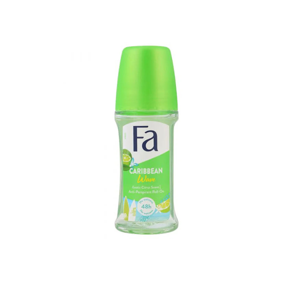 Fa 48H Protection Exotic Caribbean Lemon Scent Roll-On Deodorant, For Men, 50ml, Body Roll On & Sticks, Fa, Chase Value