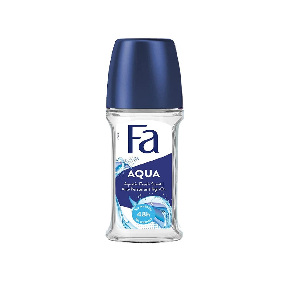 Fa 48H Protection Aqua Aquatic Fresh Scent Roll-On Deodorant, For Women, 50ml, Body Roll On & Sticks, Fa, Chase Value